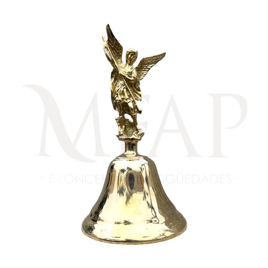 Campana de mesa en bronce fundido 20 cm - Arcángel Miguel