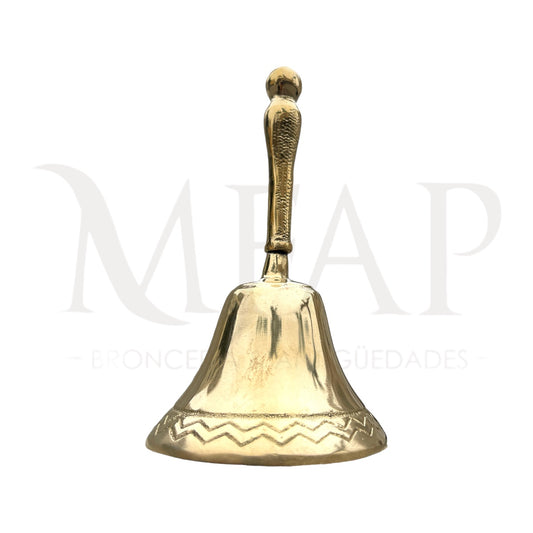 Campana de mesa en bronce fundido 14.5 cm - Voz del tiempo