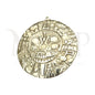 Sol de Echenique , colgante del imperio inca en bronce fundido 9 cm