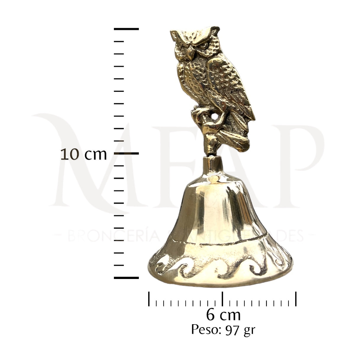 Campana de mesa búho 10 cm