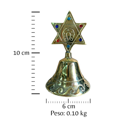 Campana de mesa en bronce fundido 10 cm - Crepitar de las estrellas