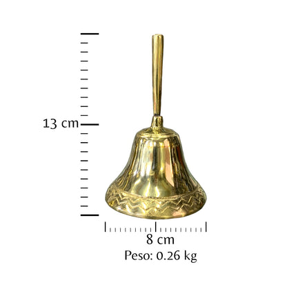 Campana de mesa en bronce fundido 13 cm - Cantos de aurora