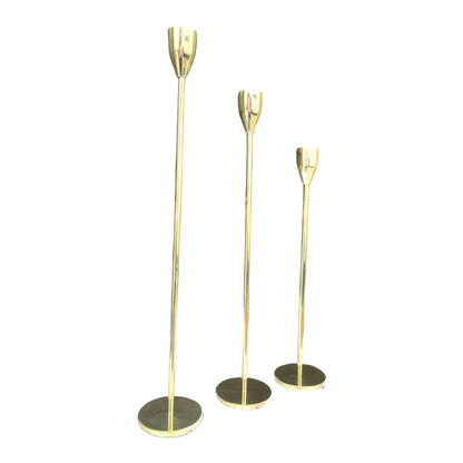 Candelabro de 3 velas en bronce fundido 39 cm - Trilogía de luz