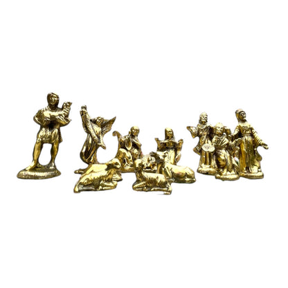Nacimiento de 13 piezas grande en bronce fundido 9 cm - Belén la eternidad