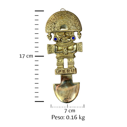Tumi del sol en bronce fundido 17 cm