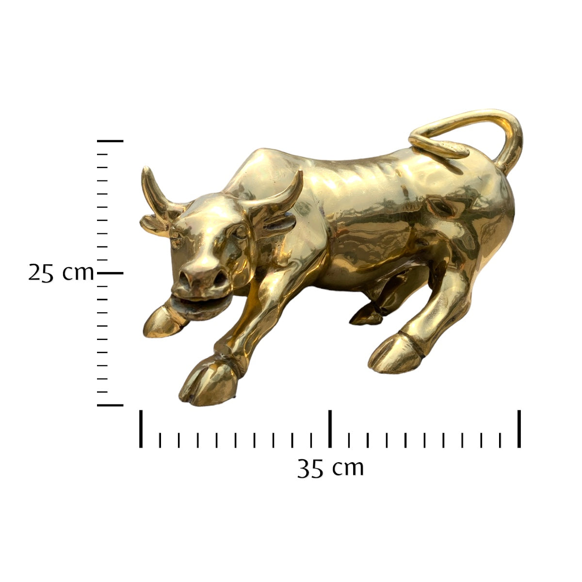 Toro de bronce fundido 25 cm - Wall street