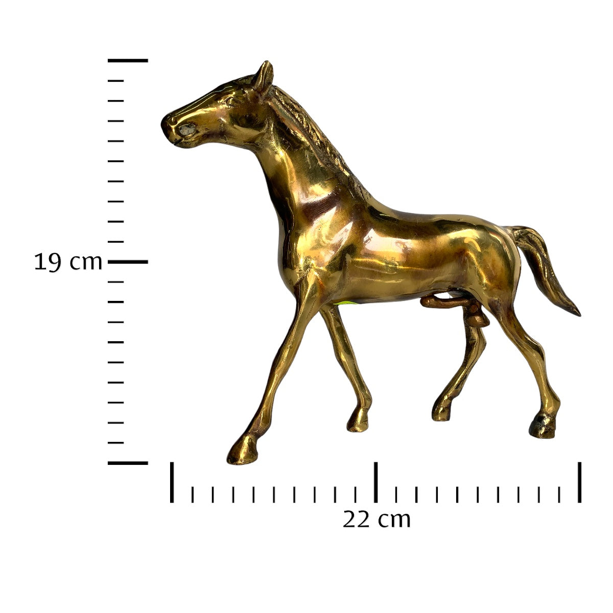 Fuerza alada - caballo de bronce 19 cm