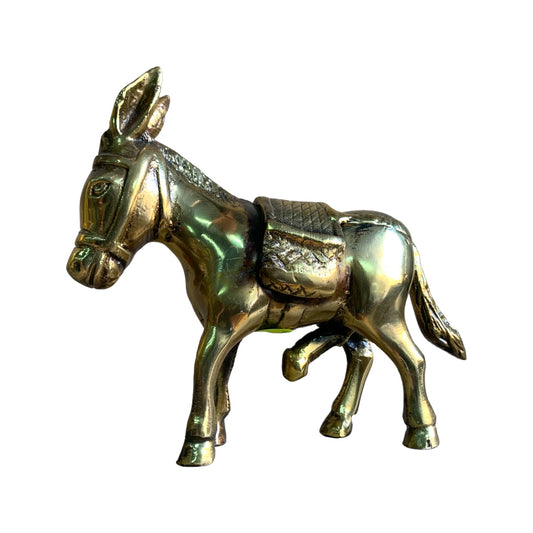 Viajero incansable - burro de bronce 12 cm