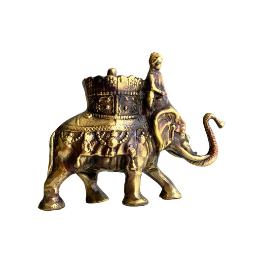 Realeza Hindú - elefante de bronce 10 cm
