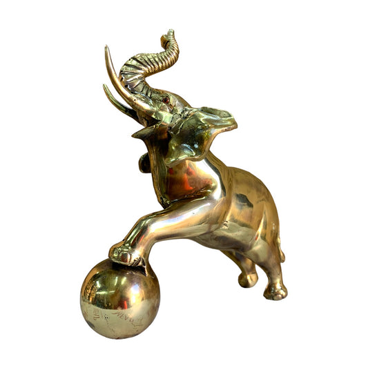 Lazo de marfil - elefante de bronce 21 cm