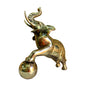 Elefante de bronce fundido 21 cm - Lazo de marfil