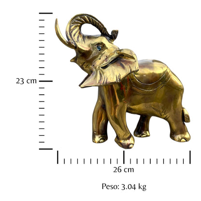 Elefante de bronce fundido 23 cm - Gigante sereno