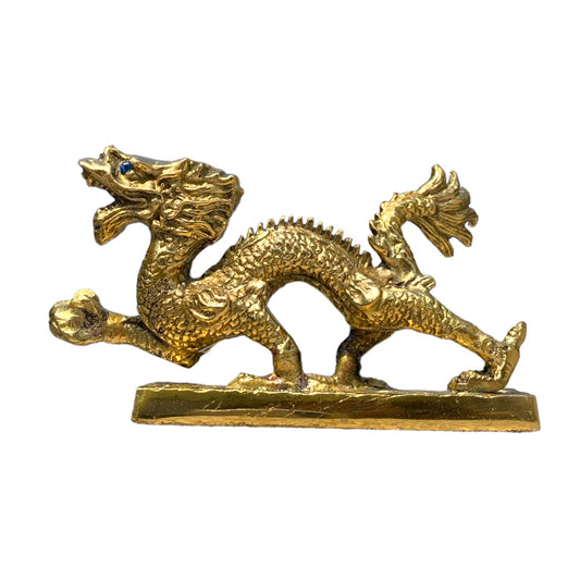 Dragón tianlong de bronce fundido 9 cm