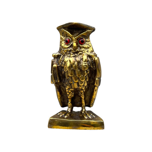 Búho guardián de bronce 10 cm