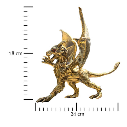 Dragón nidhogg de bronce fundido 18 cm