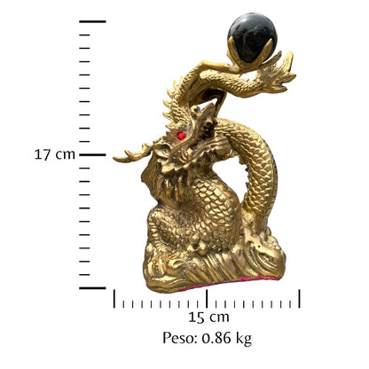 Dragón shenlong en bronce fundido 17 cm