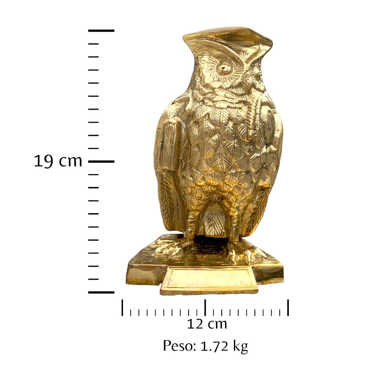 Búho de bronce fundido 19 cm - Nocturno