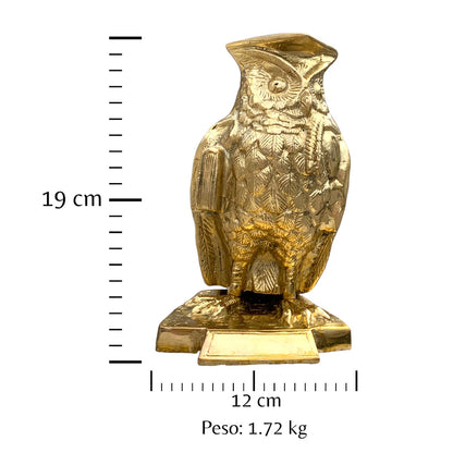Búho de bronce fundido 19 cm - Nocturno