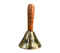 Melodía - campana bronce mango de madera 14 cm