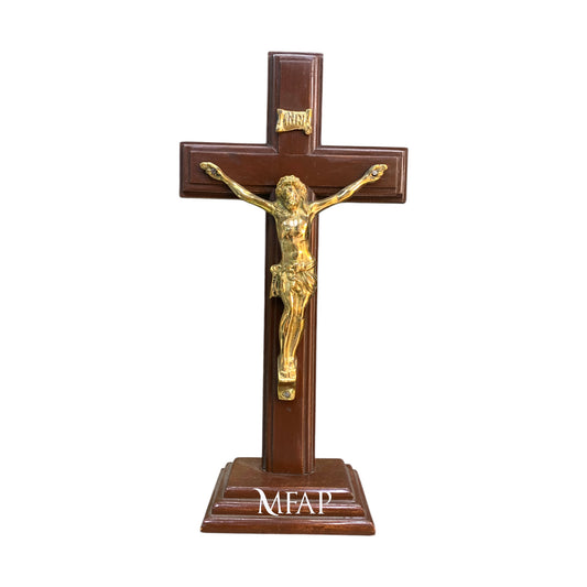 Cruz madera con bronce fundido 40 cm - Corpus sacrum
