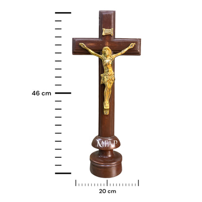 Cruz madera con bronce fundido 46 cm - Crux aeterna