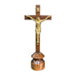 Cruz madera con bronce fundido 42 cm - Lux crucis