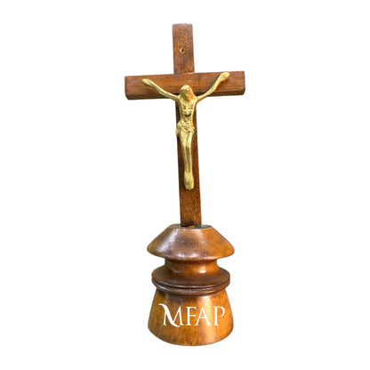 Cruz madera con bronce fundido 26 cm - Bronce y esperanza