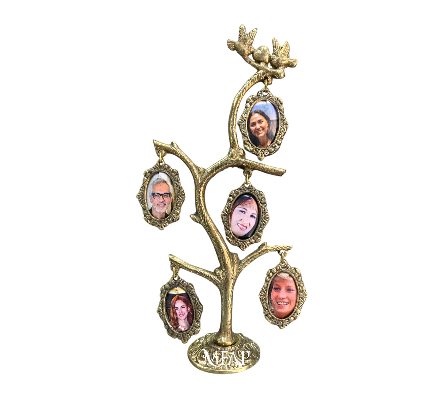 Árbol genealógico de 6 fotos en bronce fundido 19 cm - Nuestras raíces