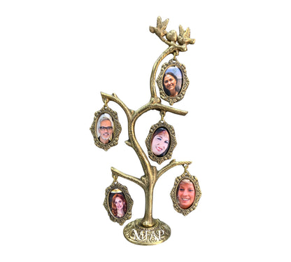 Árbol genealógico de 6 fotos en bronce fundido 19 cm - Nuestras raíces