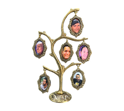 Árbol genealógico de 6 fotos en bronce fundido 19 cm - Nuestras raíces
