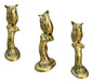 Buho en rama de bronce 26 cm