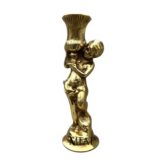 Candelabro de 1 vela en bronce fundido 17.5 cm - Griego