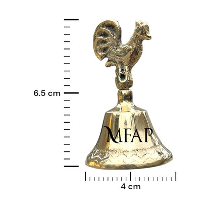 Campana en bronce fundido 6.5 cm - Gallo
