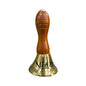 Campana en bronce fundido con mango de madera 10.5 cm - Sonido Clásico