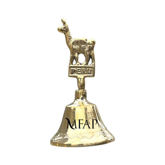 Campana en bronce fundido 8 cm - Llama