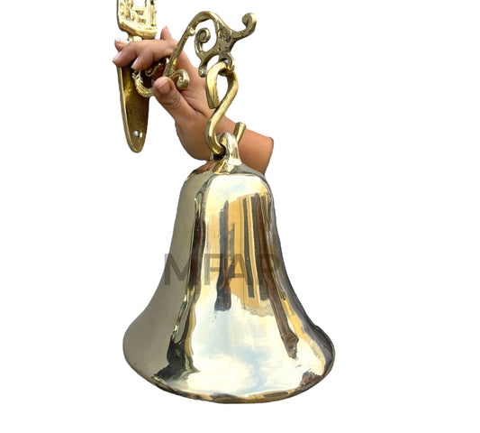 Pack campana en bronce fundido 17cm más colgador mediano bronce fundido - Hercules / PCBFH17