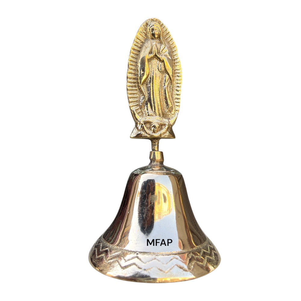 Campana de mesa bronce Virgen de Guadalupe