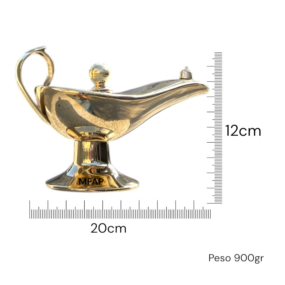 Lampara de aceite en bronce Aladino grande N-2