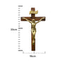 Cruz madera con bronce fundido 33 cm - Emblema de fe