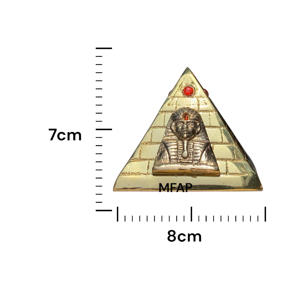 Piramide en bronce fundido 7 cm - Cumbre dorada
