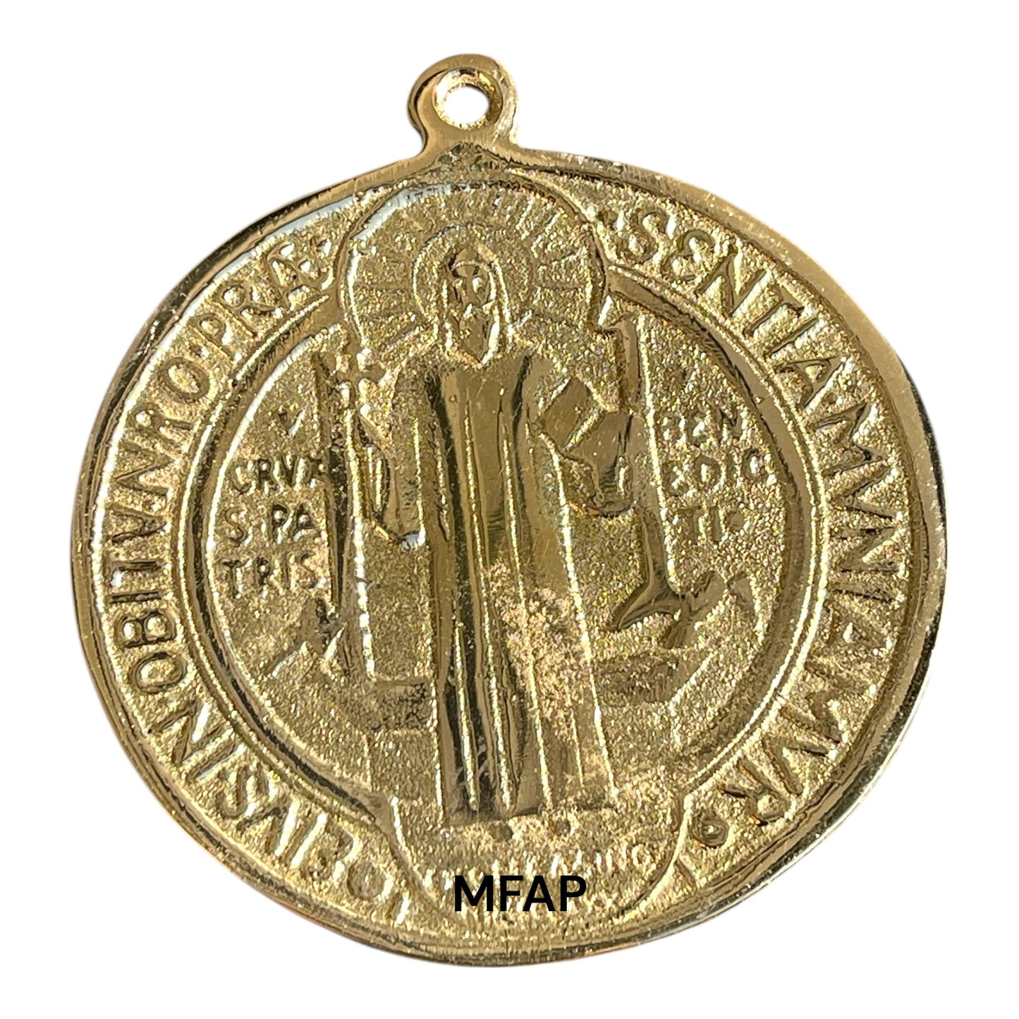 San Benito medalla en bronce 10 cm