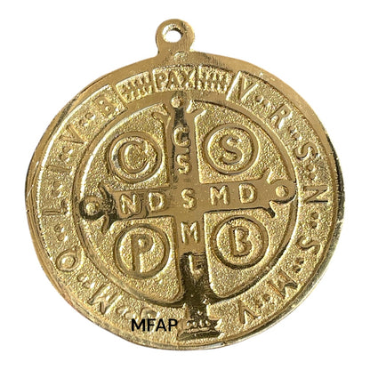 San Benito medalla en bronce 10 cm