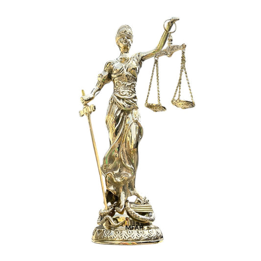 Dama de la justicia 38 cm en bronce fundido - Guardiana de la equidad DMGJ38