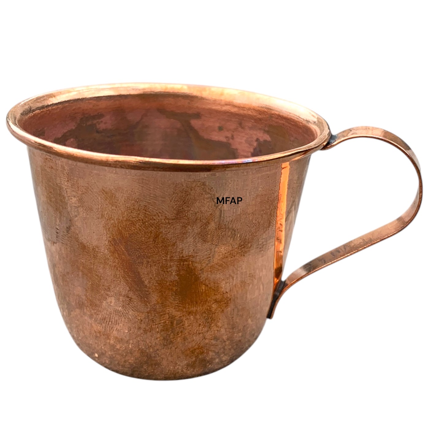 Taza con asa en cobre puro 6 cm -  Elegancia y tradición en cada uso
