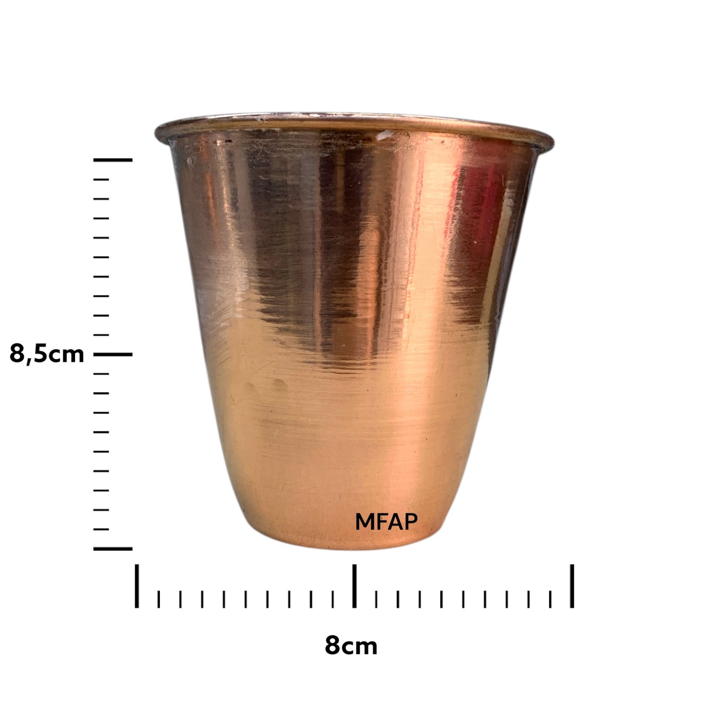 Vaso en cobre puro 8.5x8cm