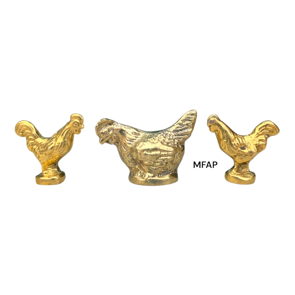 Gallinas en bronce | Mamá e hijos