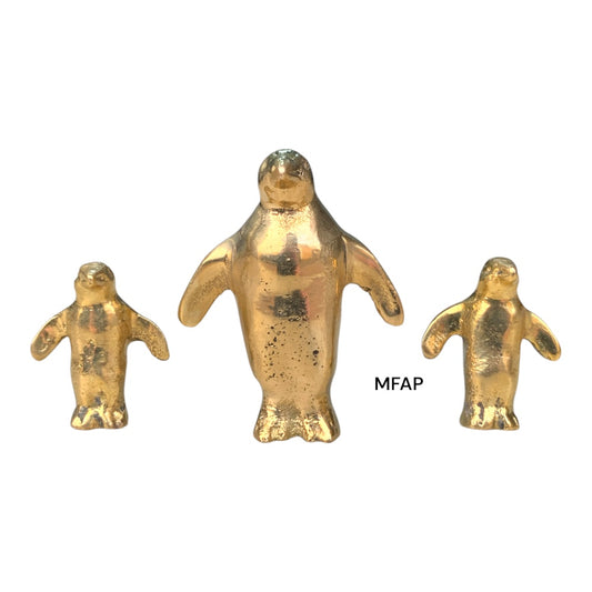 Pinguinos en bronce | Mamá e hijo