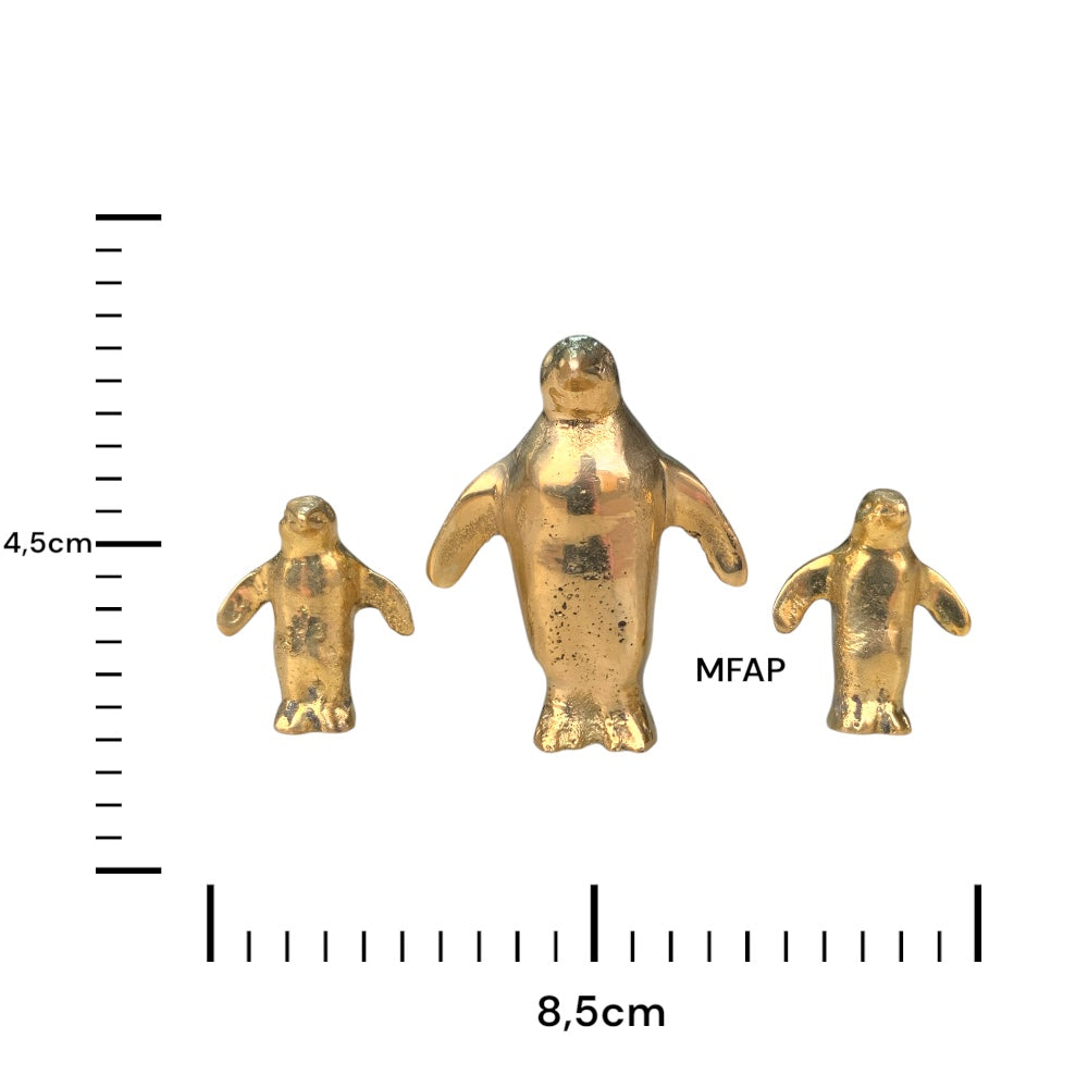Pinguinos en bronce | Mamá e hijo