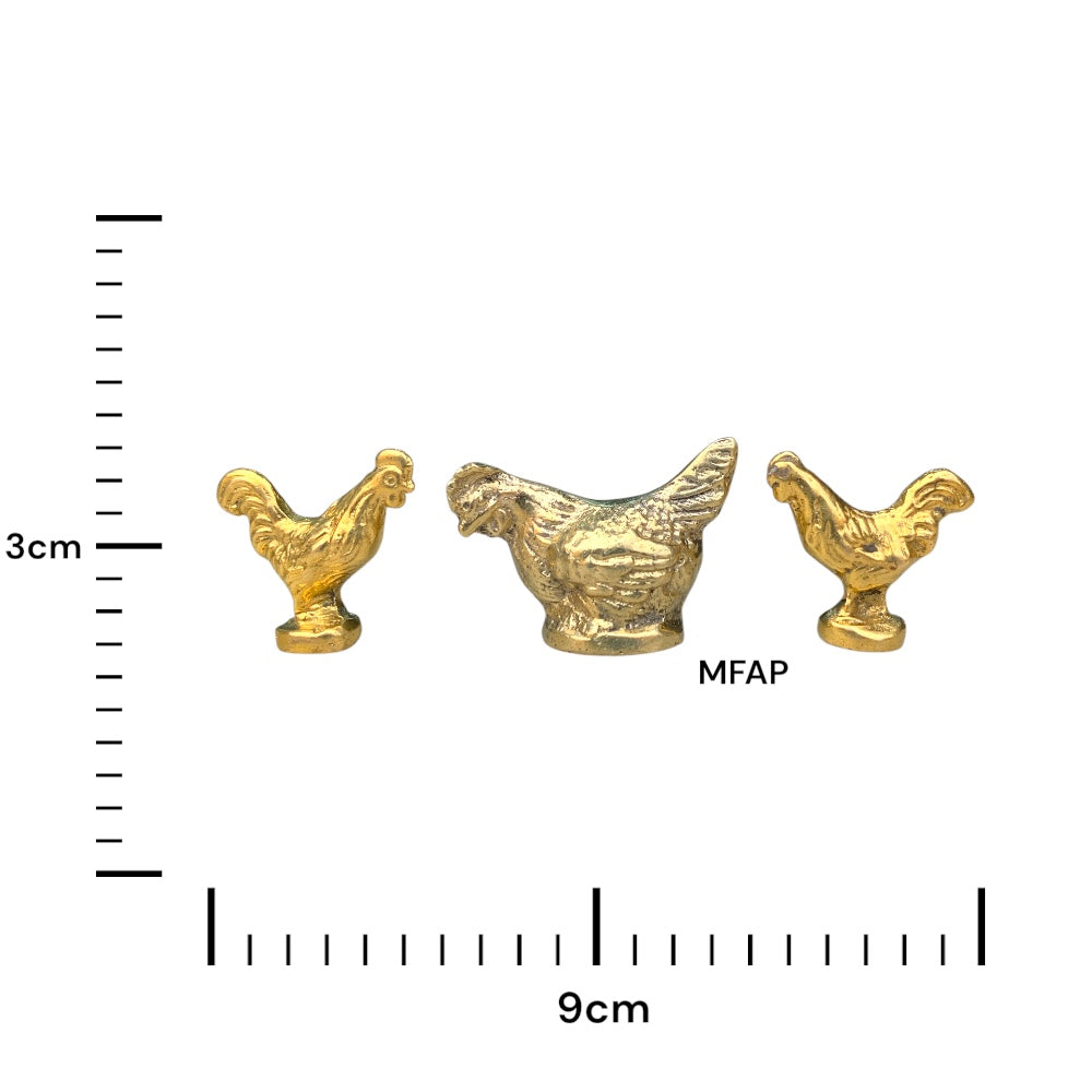 Gallinas en bronce | Mamá e hijos