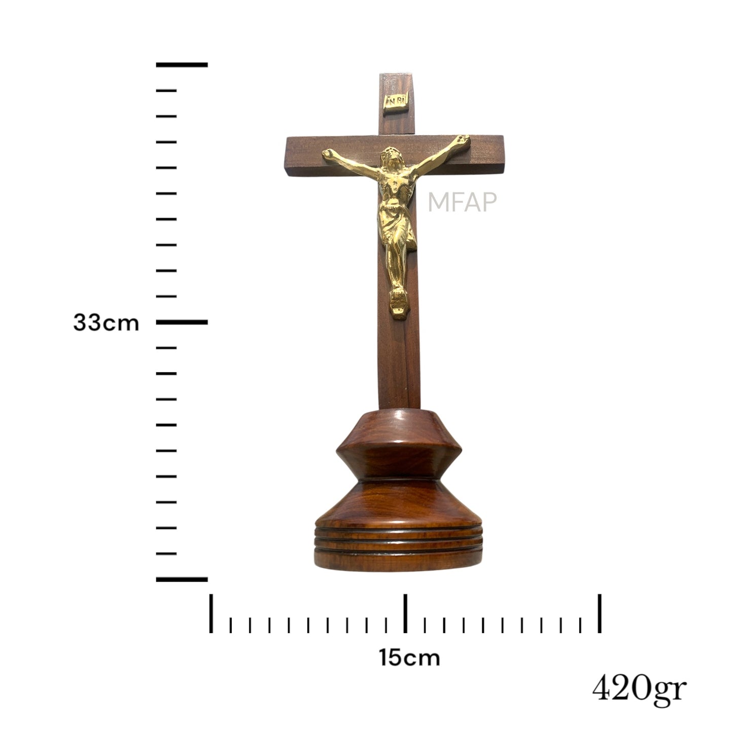 Crucifijo en bronce - Paz divina 33 cm